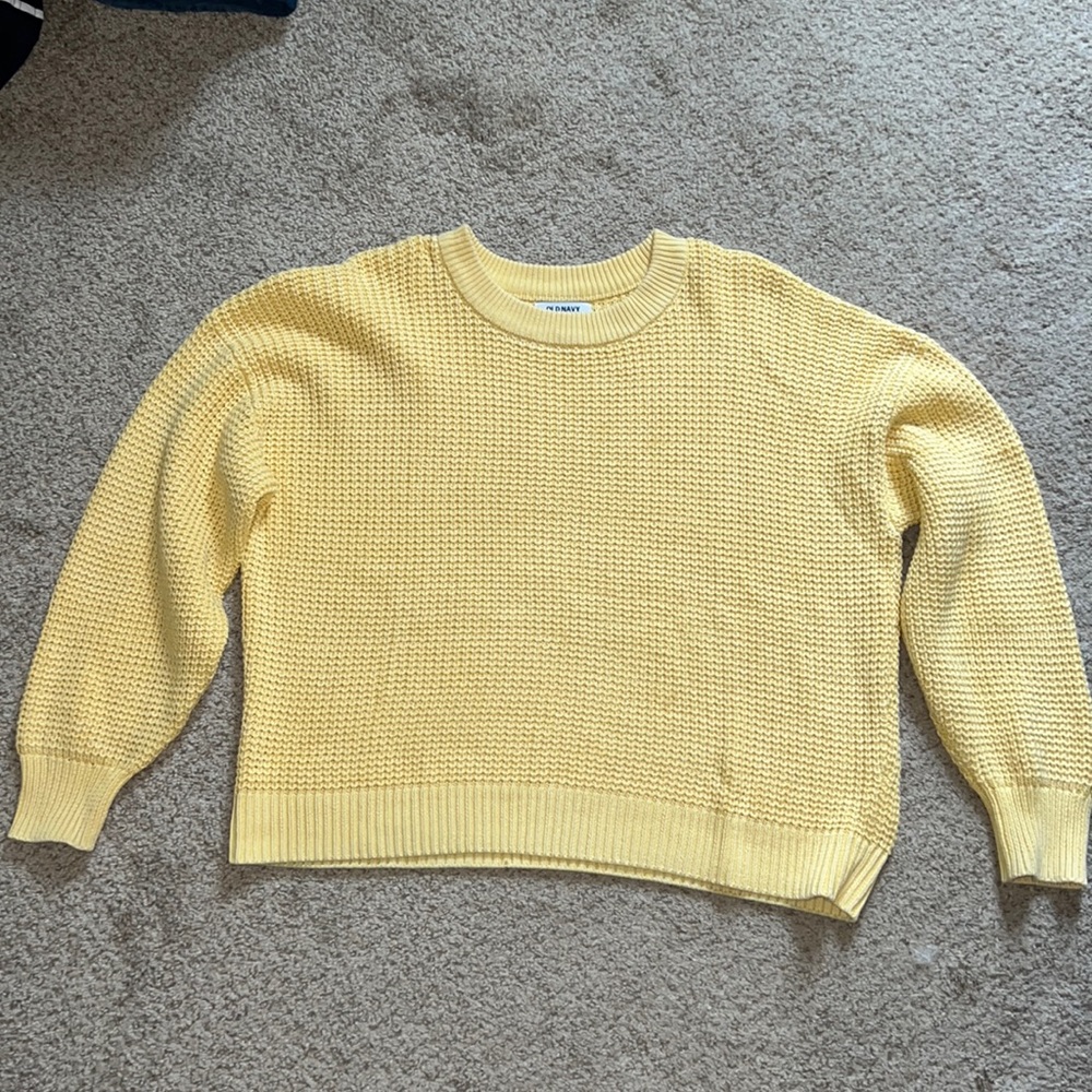 Old Navy - Yellow Textured Sweater